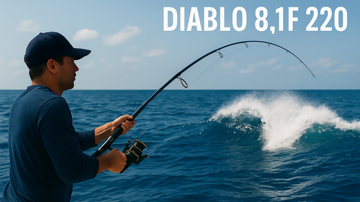 Diablo 8.1F 220 rod bent on a fish